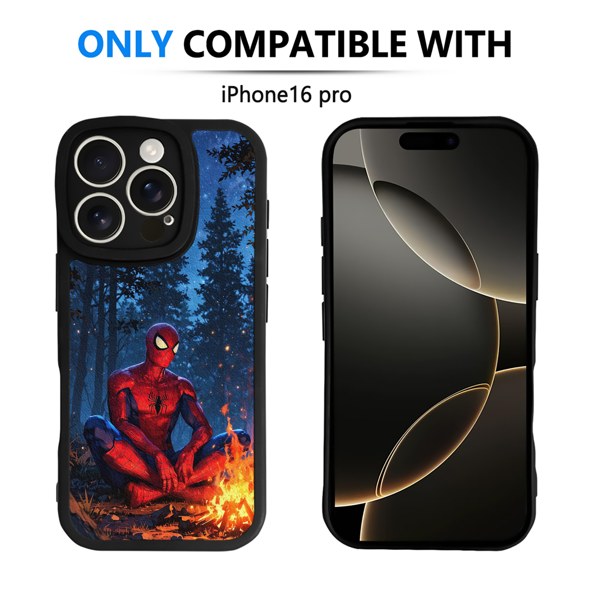 Spider Man スパイダーマン 【iPhone 16シリーズ対応】シリコンスマホケース（レザー調） 材質：シリコン